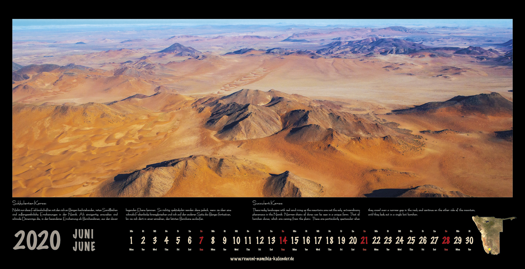 Niebel 2019 Kalenderblatter Namibia 2020 06