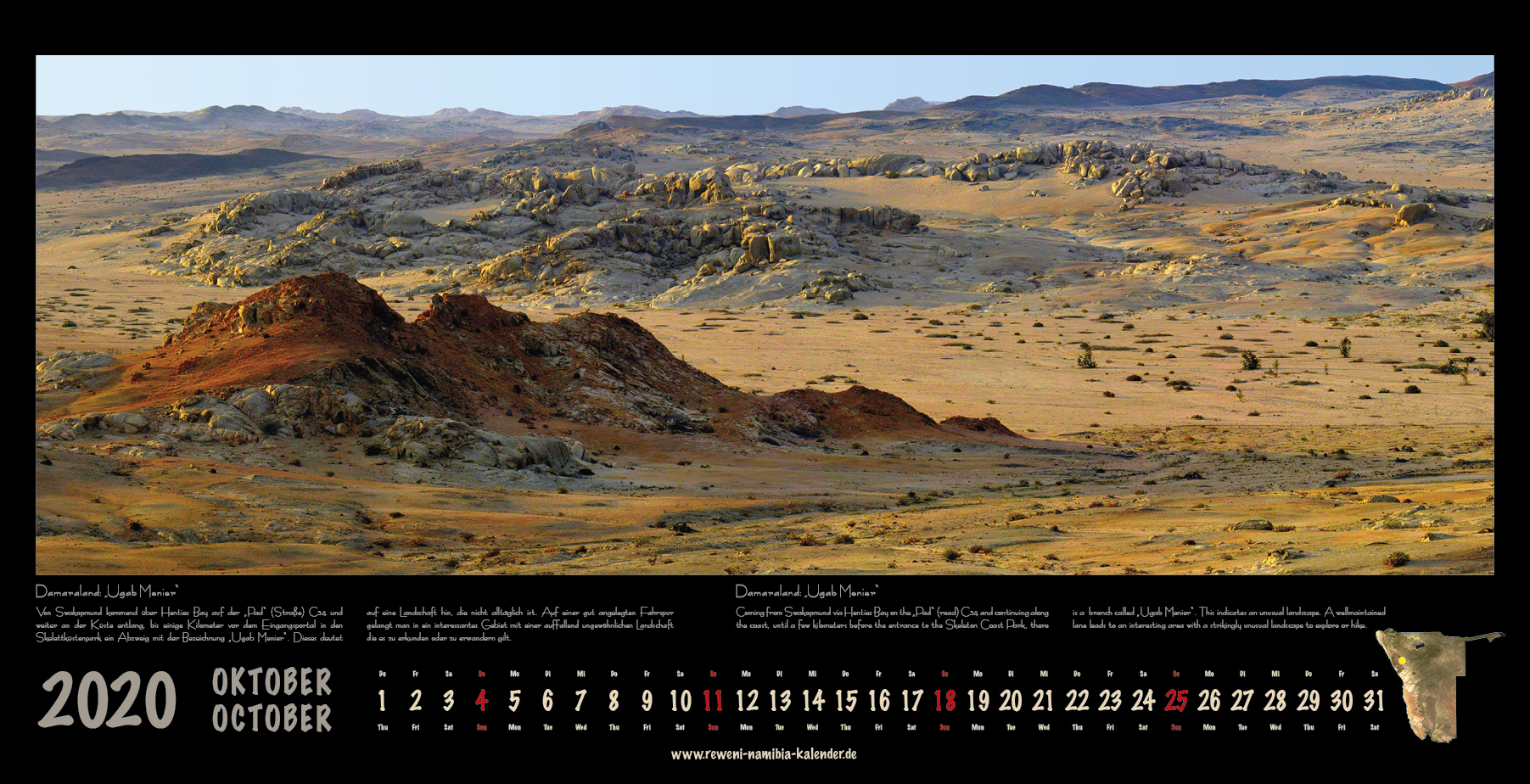 Niebel 2019 Kalenderblatter Namibia 2020 10